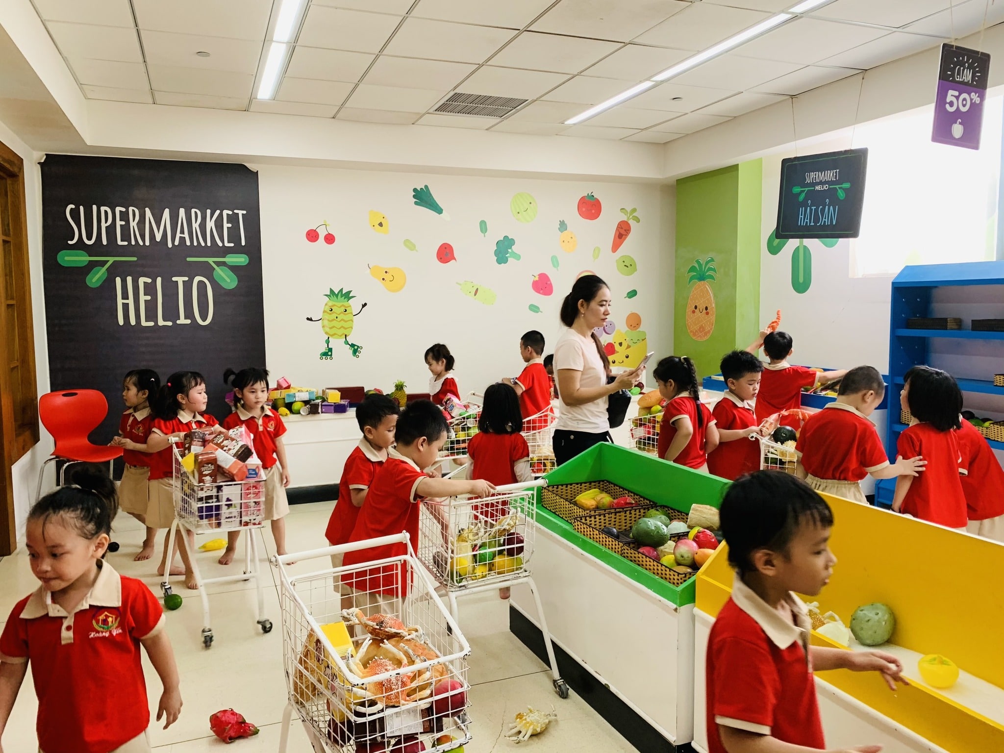 Khu Helio Kids ngập tràn sắc màu tuổi thơ.